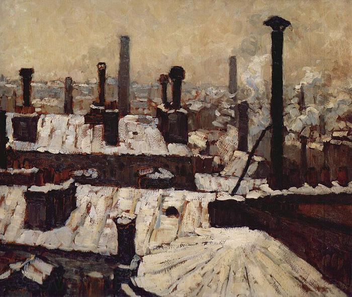 Gustave Caillebotte Toits sous la neige, Paris